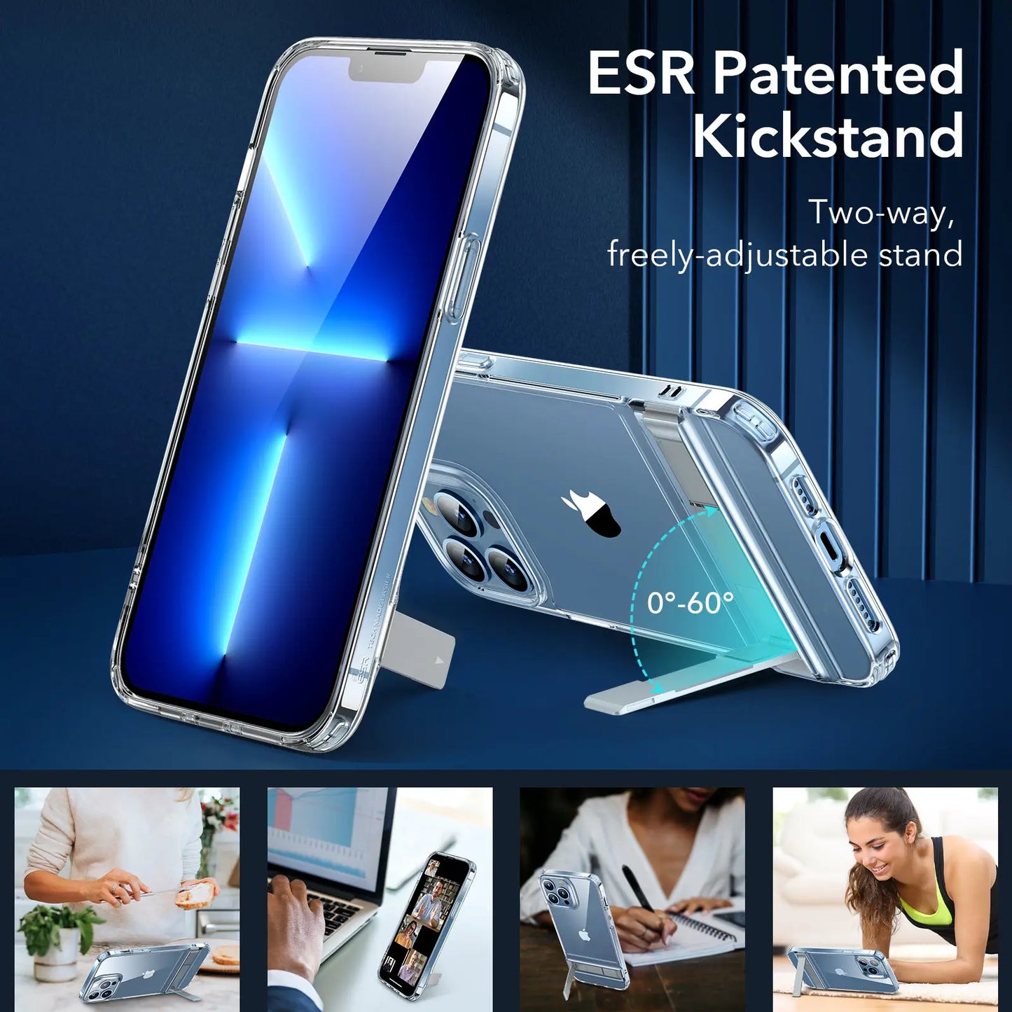 ESR for iPhone 15 14 13 12 Pro Max Case for iPhone 13 Pro Kickstand Case Cover for iPhone 15 Plus SE 13 12 11 8 7 Stand Case