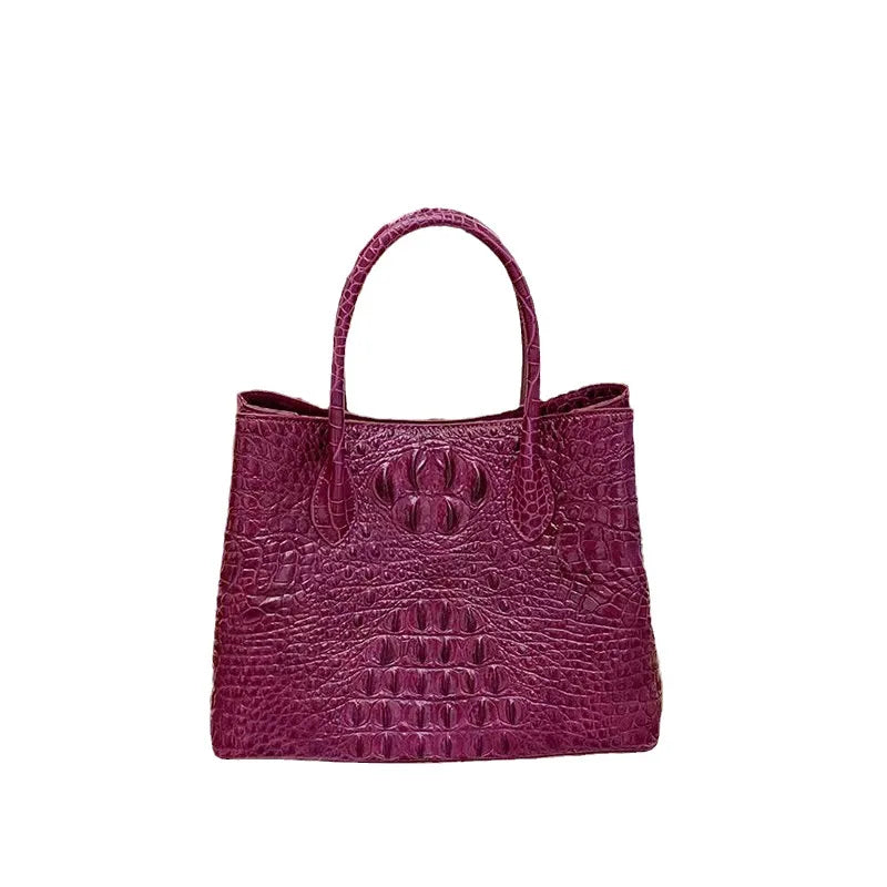 Luxury Fashion Genuine Leather Women Handbags 2023 Crocodile Pattern Portable Tote Bag Large Capacity Shoulder Messenger Bags